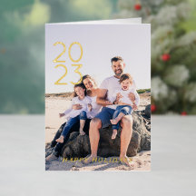 Einfache glückliche Ferien Neujahr 8 Foto geklappt