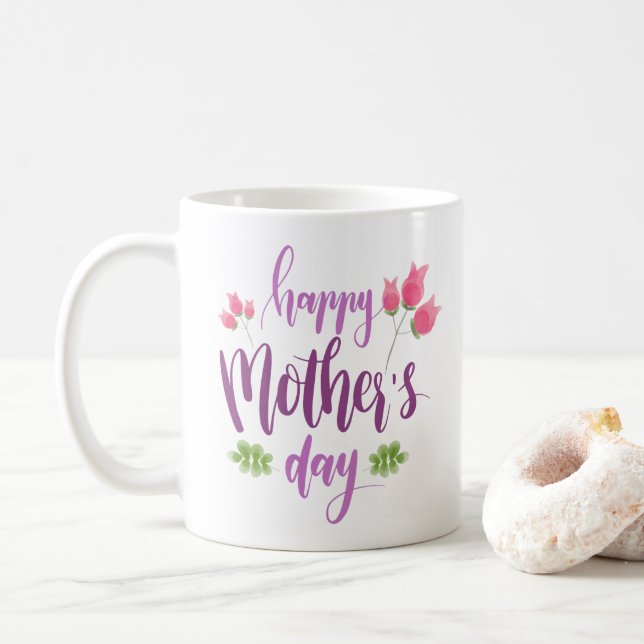 Einfache glückliche Kaffee-Tasse der Mutter Kaffeetasse (Mit Donut)