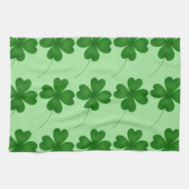 Einfache glückliche Kleeblätter Küchentuch