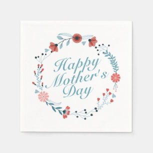 Einfache glückliche Kranz-Serviette der Mutter Serviette