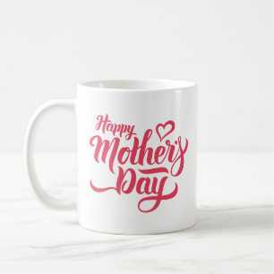 Einfache glückliche Mutter Tage Stilvolles rosa He Kaffeetasse