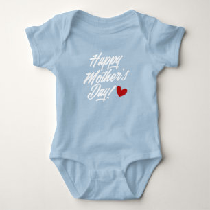 Einfache glückliche Muttertagskalligrafie  Kaross Baby Strampler