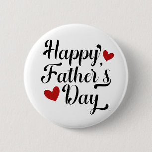 Einfache glückliche Vatertagskalligrafie  Button