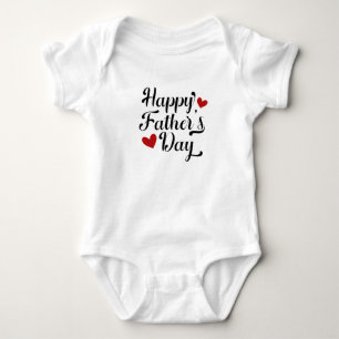 Einfache glückliche Vatertagskalligrafie  Karosse Baby Strampler
