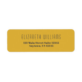 Einfache Gold Blue Modern Rücksendeadresse