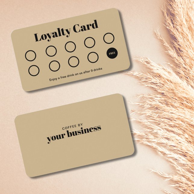 Einfache Gold Chic Beauty Salon Loyalty Punch Card Treuekarte (Gold beauty salon loyalty cards modern boho punch card simple and elegant)
