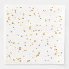 Einfache Gold Confetti Hochzeitsempfehlung Party D Serviette