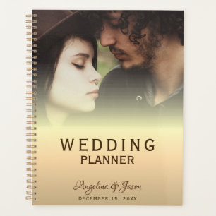 Einfache Gold-Foto-Hochzeit Planer