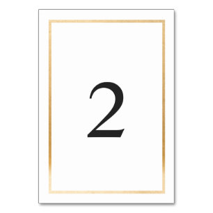Einfache Gold Frame Hochzeit-Tischnummer Tischnummer