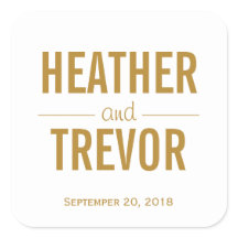 Einfache Gold-Gastgeschenk Hochzeit