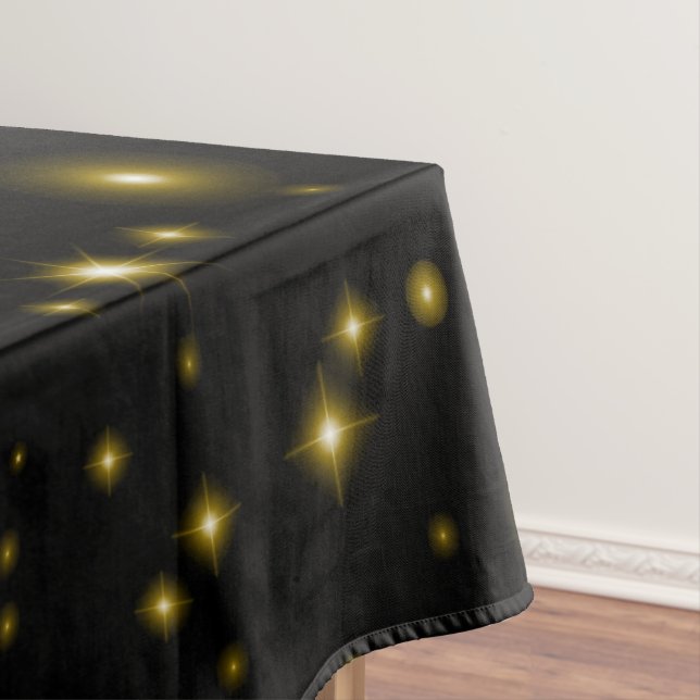Einfache Gold-Glitzern auf Black Tischdecke (Beispiel)