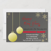 Einfache Gold Happy New Year Cards