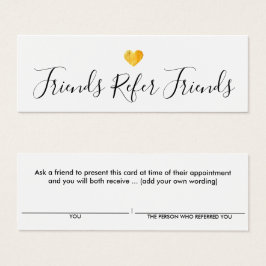 Einfache Gold Heart Kundenkarte