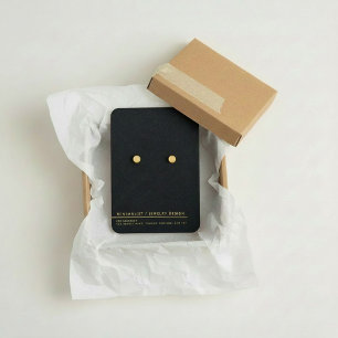 Einfache Gold-Minimal-Ohrring-Grafikkarte