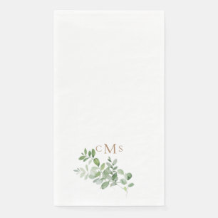 Einfache Gold-Monogramm-Folien Serviette