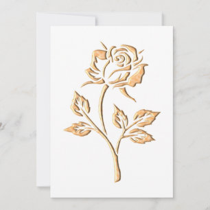 Einfache Gold-Rose Einladung