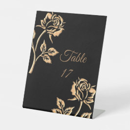 Einfache Gold-Rose Sockelschild