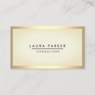 Einfache Gold Schwarz-weiß Moderne Beruflich Visitenkarte