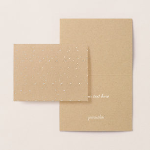 Einfache Gold Silver Moderne Abstrakte Wave Lines Folienkarte