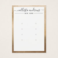 Einfache Gold-White-Multiple-Earl-Display-Karte