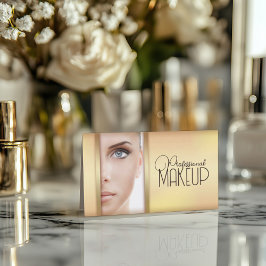 Einfache Gold Woman Face Make-up Artist Card Visitenkarte