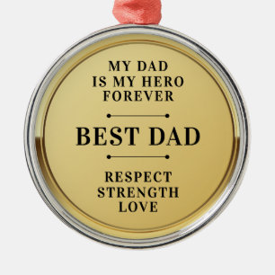Einfache Goldene Best-Dad-Erste-Platz-Champion-Med Ornament Aus Metall