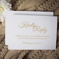Einfache goldene Kalligrafie-Hochzeitswebsite