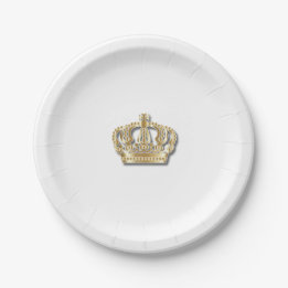 Einfache Goldene Krone Pappteller