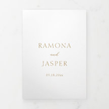 Einfache, goldene, moderne Hochzeit