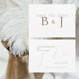 Einfache Goldmonogramm, die ich Save the Date mach