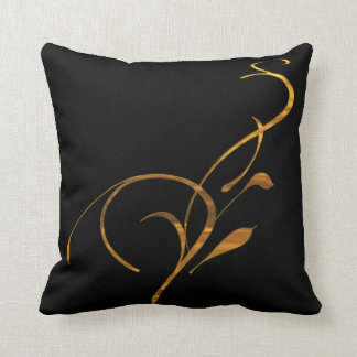 Einfache Goldschwarz-Rolle-Amerikaner MoJo Kissen