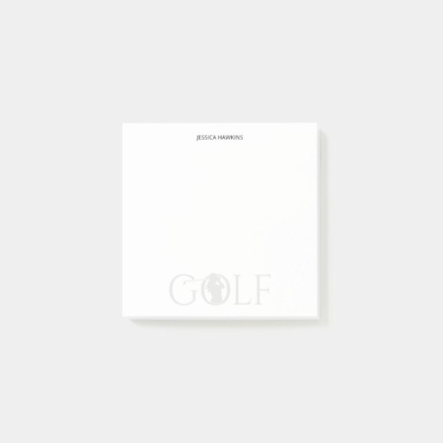 Einfache Golf Fan Personal Stationierung Post-it Klebezettel (Vorderseite)