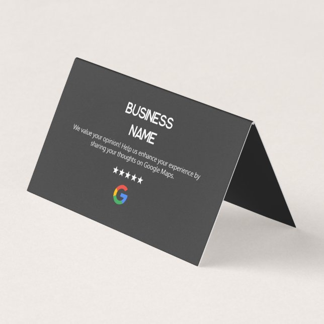 Einfache Google Review Cards Visitenkarten (Vorderseite)