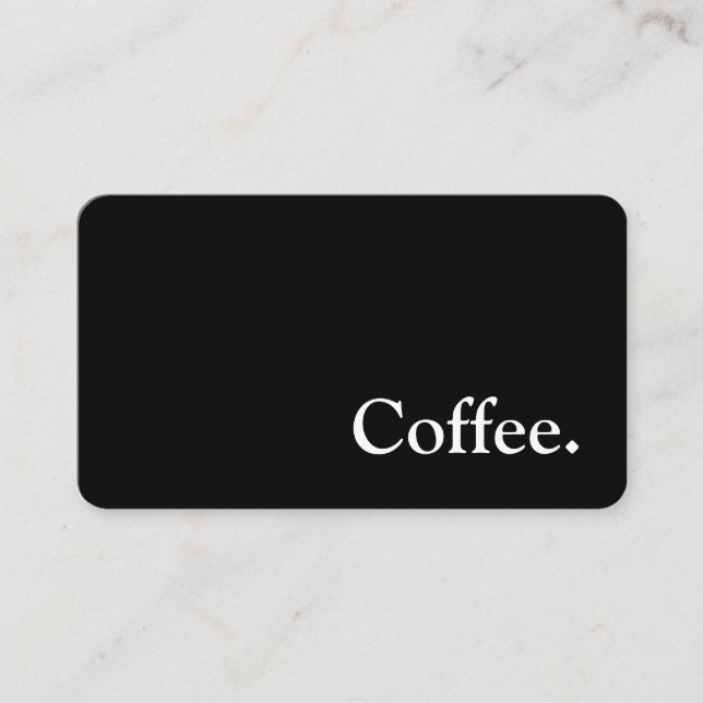 Einfache Goudy Word Dark Loyalty Coffee Punch Card Treuekarte (Vorderseite)