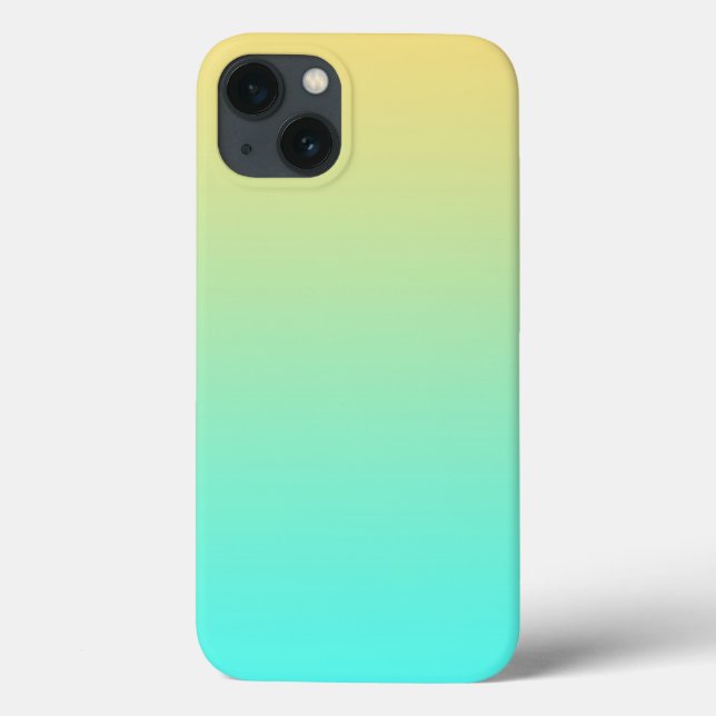 Einfache Gradient Pastell Gelb Türkis Case-Mate iPhone Hülle (Rückseite)