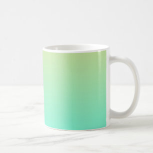 Einfache Gradient Pastell Gelb Türkis Kaffeetasse