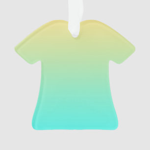 Einfache Gradient Pastell Gelb Türkis Ornament