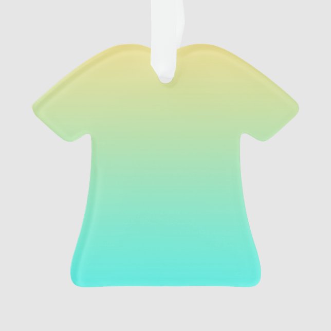 Einfache Gradient Pastell Gelb Türkis Ornament (Vorderseite)