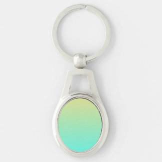 Einfache Gradient Pastell Gelb Türkis Schlüsselanhänger