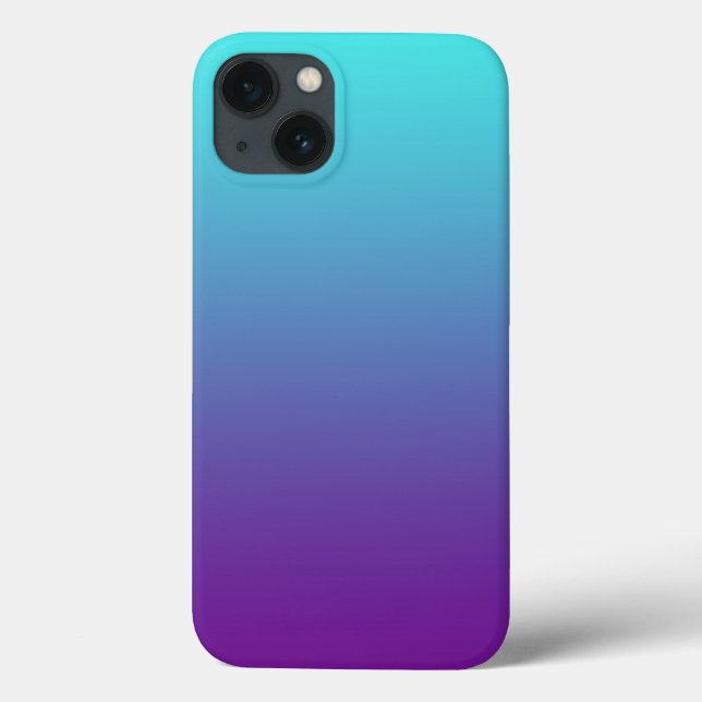 Einfache Gradienten Hintergrund Lila Türkisblau Case-Mate iPhone Hülle (Rückseite)