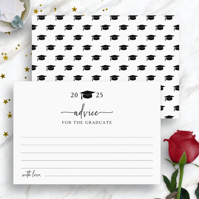 Einfache Graduiertenberatungskarte Begleitkarte (Simple Graduate Advice Card by Painted Paperie
)