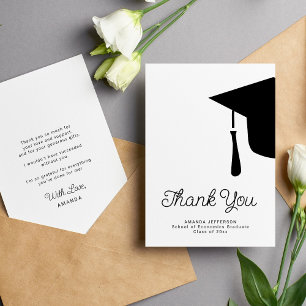 Einfache Graduierung personalisiert Dankeskarte