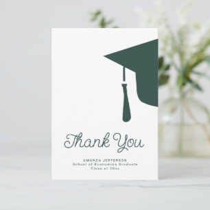 Einfache Graduierung personalisiert Dankeskarte