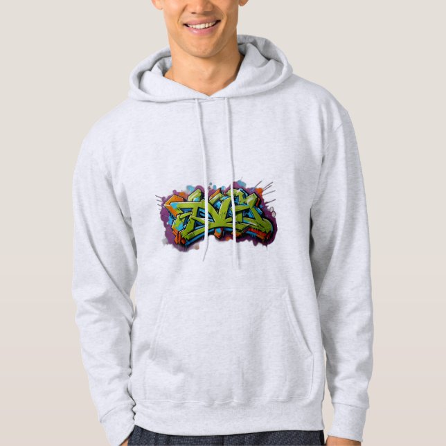 Einfache Graffiti Hoodie (Vorderseite)