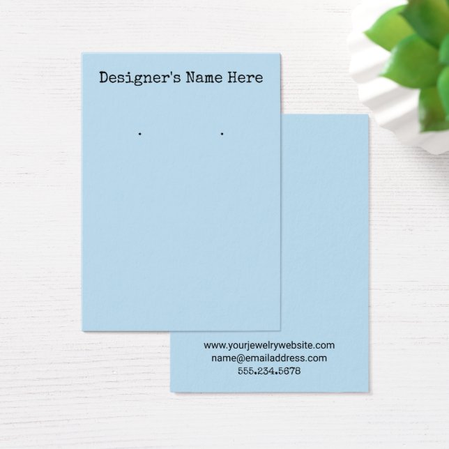 Einfache Grafikkarte des Pastel Blue Ohrings (Schreibtisch)