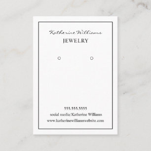 Einfache Grafikkarte mit weißem Ohr Visitenkarte