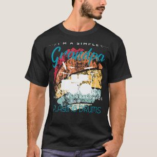 Einfache Grandpas Drumming Liebe - Fun T-Shirt für