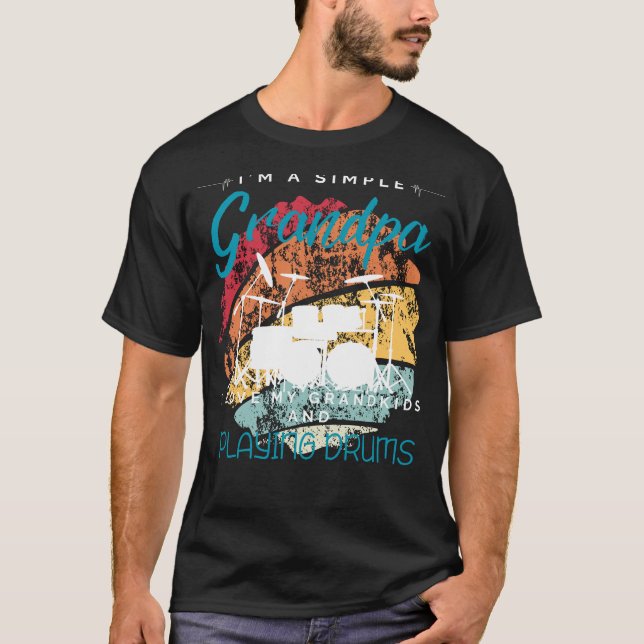Einfache Grandpas Drumming Liebe - Fun T-Shirt für (Vorderseite)
