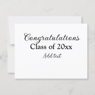 Einfache Gratulation zur minimalen Abschlussklasse Postkarte