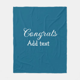Einfache Gratulationen Abschluss hinzufügen Fleecedecke
